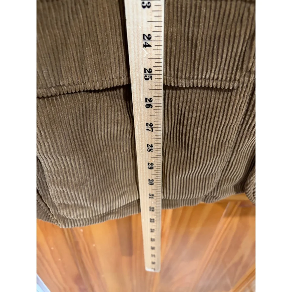 J.Crew Corduroy Sherpa Lined Barn Chore Jacket L Tan Plaid Lined Coat Mens Read